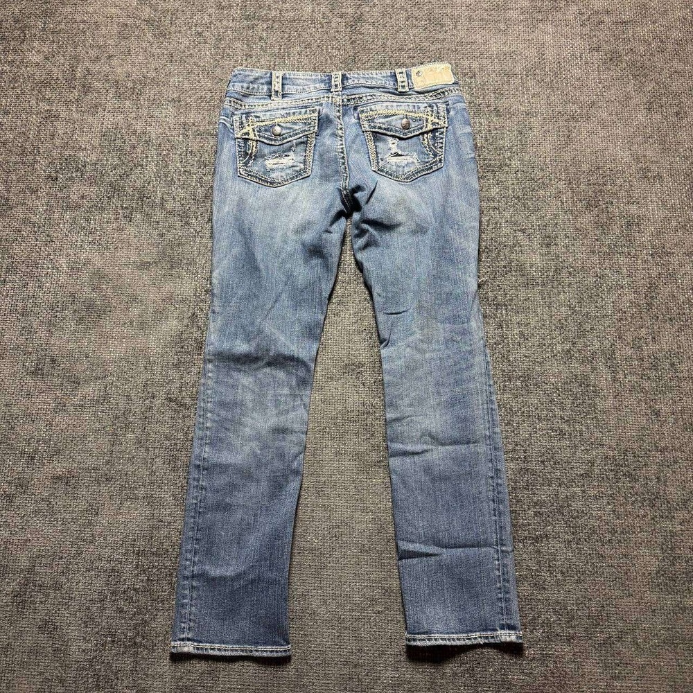 Silver Jeans Co Suki Slim Bootcut Womens 30 Blue Thick Stitch Y2K Denim